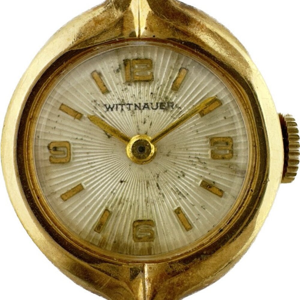 Vintage Wittnauer Ladies Mechanical Wristwatch 6N7 10k GF w Sunburst Dial Runs